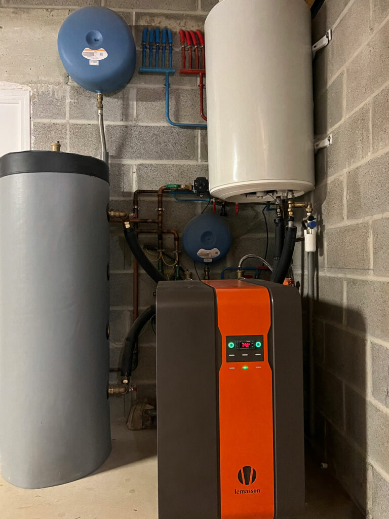 chaufferie pompe à chaleur géothermique maison individuelle