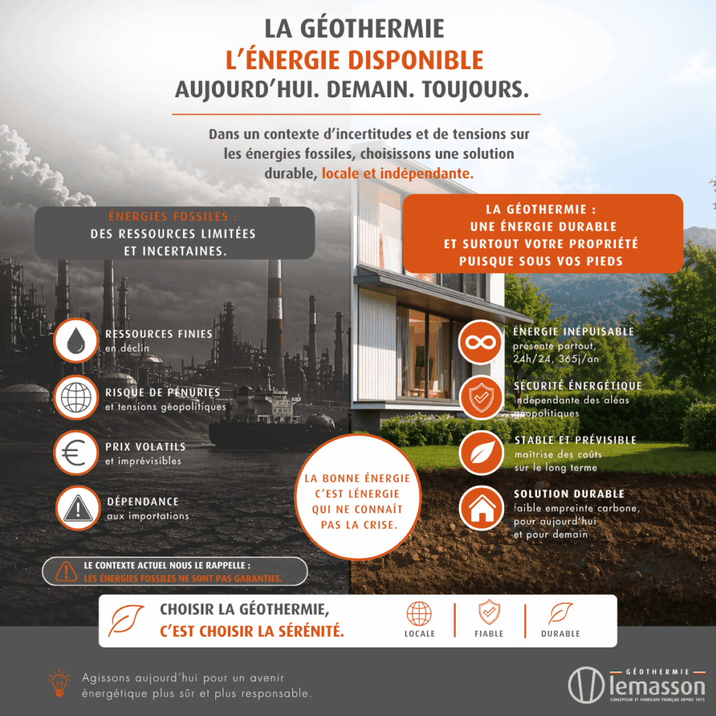 géothermie VS énergies fossiles